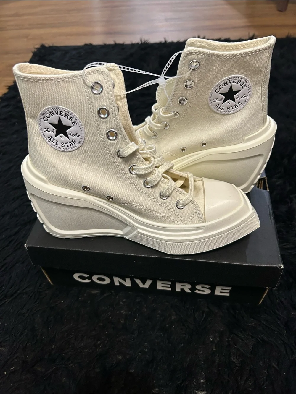 CONVERSE Chuck 70 de luxe wedge platform lace up shoes sneakers women’s 7 new